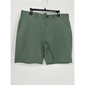 J Crew Shorts Mens 36 Green 9 Inch Inseam Stretch Chino Casual Preppy Frat Soft